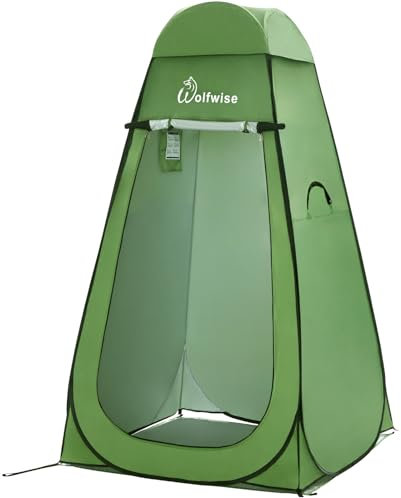 WolfWise Tente de Douche Pop Up Toilette Changement Camping Abri de Plein Air Vestiaire Extérieure Intérieure Portable, X Large, Vert