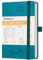 POPRUN Tagesplaner 2025 2026 16 x 10,5 cm, Tageskalender A6 1 Tag 1 Seite (Montag - Sonntag), Terminplaner (Aug.2025-Jul.2026) Softcover mit PU-Leder - Pazifikgrün