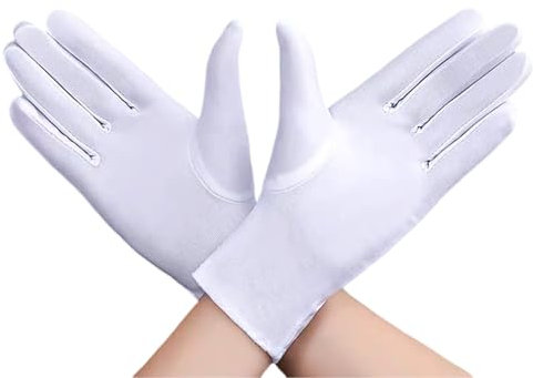 Uitndvyte 2 Stück Qualitäten Präsentationshandschuhe Spandex Handschuhe Nylon Baumwollhandschuhe Für Inspektions Und Servierkostüme