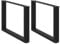 vidaXL Pieds de Table Basse en U 2 pièces Noir 70 x (42-43) cm Acier