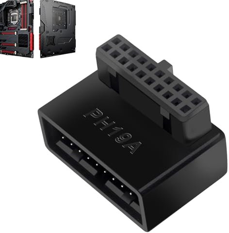 Adattatore del cavo della scheda madre, Adattatore USB 90 gradi, Connettore del pannello frontale USB 3.0, Intestazione interna della scheda madre 19-Pin/20-Pin ad alta velocità, Scheda madre USB 3.0,