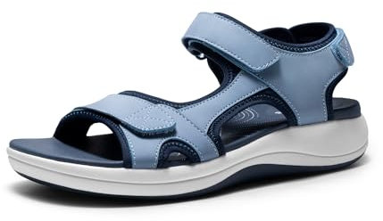 DREAM PAIRS Women's Sandals Open Toe Lightweight Summer Shoes Walking Casual Outdoor, Ladies' Soft Casual Sport Sandals,Size 5,Navy,DWUMST2503