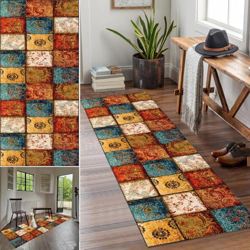 Dünner Teppich 100 x 200 cm Fußmatten sehr lang Flur Flur Läufer Schmale Teppiche Fußmatten für Eingangsbereich, Treppen, Badezimmer, Wäsche