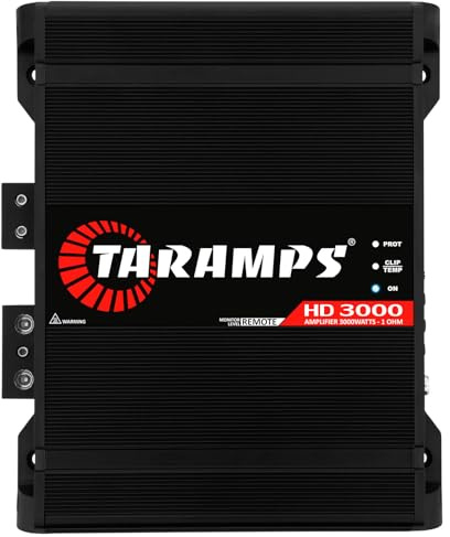 Taramps HD 3000 Modulo 1 Ohm Nero 3000W Rms Car Sound Amplificatore