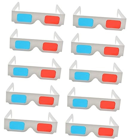 3D-Brille Anaglyphenrot Blau 50 Stück aus Karton für Weihnachten Party