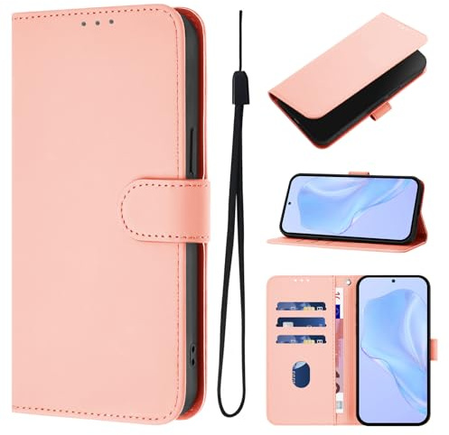 SIYOPINPFY Étui Portefeuille pour iPod Touch 5 / iPod Touch 7 - Étui à rabat Tendance en Cuir véritable [3 emplacements pour cartes] Magnétique Anti-Choc homme femme Coque pour iPod Touch 6 - Rose YBD