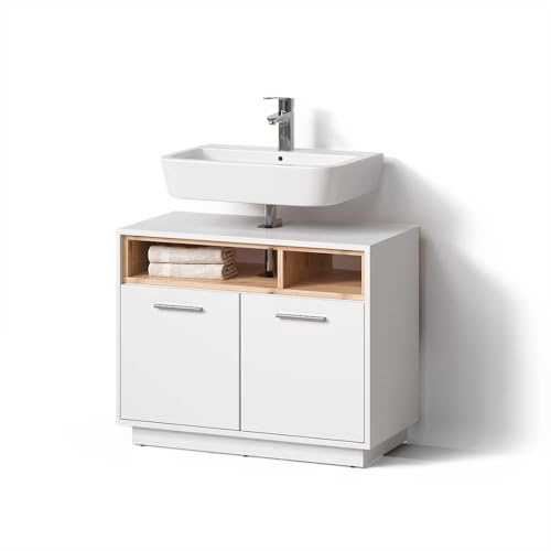 Livinity Waschbeckenunterschrank Temo, Weiß, 80 x 64 cm