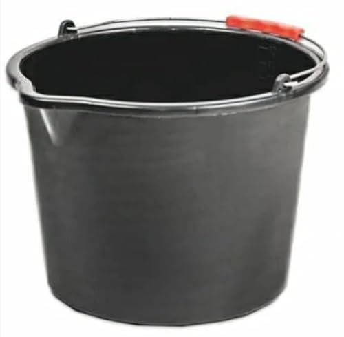 2pcs X 16L Black Bucket - versatile and durable container suitable for a wide range of household, gardening, and industrial applications.