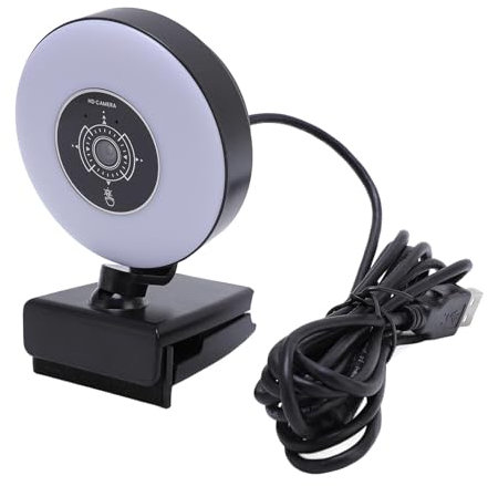 Luocute 4K Webcam mit Licht und Mikrofon, HD -Webcam USB -Webkamera Auto Focus Fernbedienung Dual Mikrofone Rauschreduktion für Zoom Skype Teams PC -Laptop