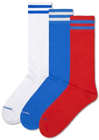 Happy Socks Athletic-Style Crew Socks-Multicolored 3-Packs