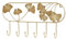 Ginkgo Porte-manteau mural en fer forgé avec crochet pour clés et vêtements pour entrée, chambre, porche, décoration, solution de rangement peu encombrante