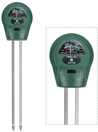 Bamworld 3-in-1 Soil Moisture Meter Soil PH Tester and Plant Moisture Meter, Moisture Meter Plant for Gardening Lawn Farm Indoor Outdoor Plants, No Batteries Required