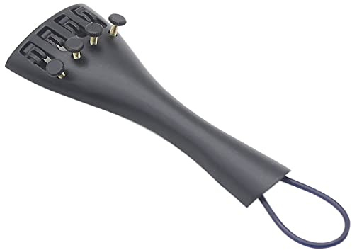 LIYJTK Mentonnière pour Violon 4/4, avec Cheville de réglage en ébène, cordier, accordeur Fin, Kit d'embout de Queue conçu pour Les violonistes