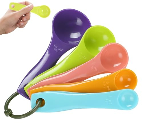 TENGWA 10pzs Cucharas Medidoras de Colores con Diferentes Capacidades 15 g/7,5 g/5 g/2,5 g/1 g Cuchara Medidora Gramos Dosificador Creatina para Herramientas de Medición de líquidos y Polvos