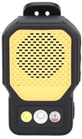 SIXRUN Haut-Parleur Portable, Haut-Parleur Bluetooth Portable avec Lampe de Poche LED, Puissance 5 W, Idéal pour Le Camping et la Randonnée (Green) (Orange)