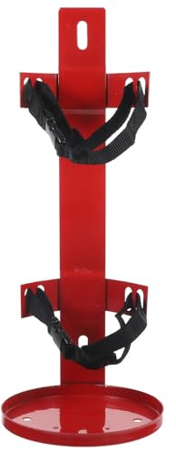 Generico Supporto da Parete per Estintore Rosso in Ferro e Poliestere, Facile da Installare e Salvaspazio, per Ufficio e Hotel