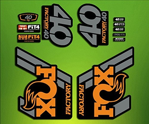 ELXSTICKRES FOX Fahrradgabelaufkleber, FOX 40, Vinyl, Modern, Sticker, Bike Fork Sticker, Fahrradaufkleber, Metall, Kunststoff