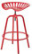 Homescapes Vintage Barhocker Traktorsitz rot - Farmhaus Barstuhl Metall Retro Thekenstuhl - höhenverstellbar bis 74cm