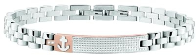 Sector No Limits Bracciale da uomo, Collezione MARINE, lunghezza 21 cm, in acciaio e PVD oro rosa - SADQ37