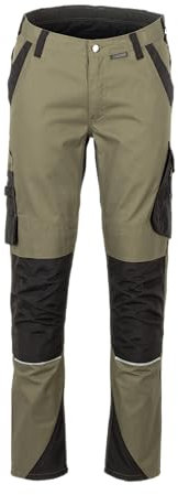 Planam 6405048 Norit Herren Hosen - Leichte Arbeitshose - Farben: oliv/schwarz - Größe 48