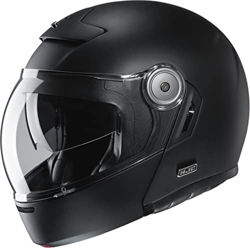 Motorradhelm HJC V90 SEMI MAT Schwarz/SEMI Flat Black, Schwarz, XS