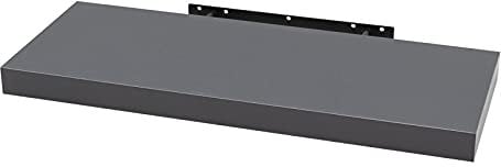 WOLTU Mensola da Muro Rettangolare Scaffale Libreria a Parete Decorazione per Cameretta Ufficio Porta CD/Dvd in Legno Grigio Scuro 110cm RG9316dgr