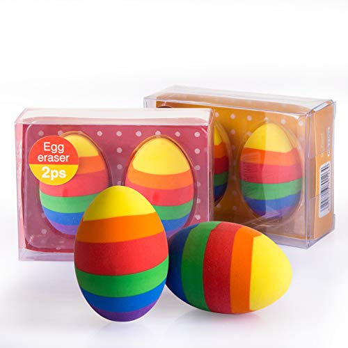 Kesote 4x Radiergummi Ostereier Radierer Deko Bunt für Ostern Geschenk Kinder Geburtstag Party Mitgebsel