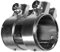 BITS4REASONS E-Tech Nouveau MODÈLE RACCORDEMENT/RACCORD DE Tuyau D'ÉCHAPPEMENT RÉGLABLE Heavy Duty 43MM À 45MM, Long 80MM EC006