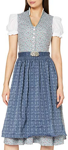 Stockerpoint Sc-300 Damen Midi Dirndlschürze, Blau, 40-44