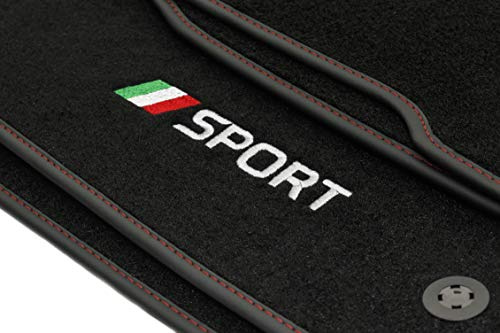 Sport Velour Fußmatten Satz für Alfa Romeo 147 (2000-2010) - 4-teilig - Passgenau