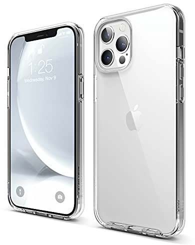 elago Hybrid Clear Case Designed for iPhone 12 Pro Max Case (6.7), Reduced Yellowing, Durable PC Back, Flexible Bumper Shockproof Cover Case (Transparent)