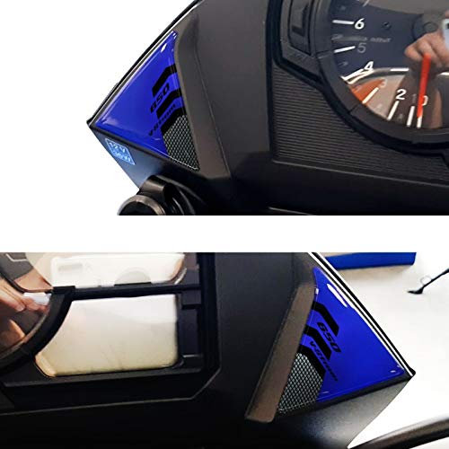 Resin Bike Adesivi Moto Compatibile con Suzuki V-Strom 650 XT ABS 2020-2021 Nero-Blu. Protezione Cruscotto da Urti e Graffi. Coppia Adesivi 3D Resinati - Blu Metallizzato