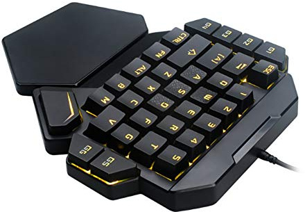 Socobeta Clavier Gaming Keyboard Clavier mécanique Blacklight Portable à Une Main avec Fonction de définition de Macro