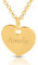 Goldkette mit Herz Anhänger & Gravur Halskette Gold Namen Schmuck Namenskette Herzkette Silberschmuck personalisiert