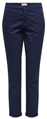 ONLY Damen ONLPARIS REG Chino Pant PNT NOOS Hose, Navy Blazer, 38/30