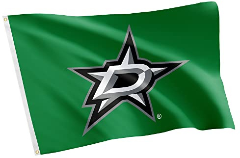 Flagge Dallas Stars Team NHL National Hockey League 100% Polyester Indoor Outdoor 91 x 152 cm (Design #1)