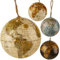 alles-meine.de GmbH große Weihnachtsbaumkugel Erde/Planet bruchfest - Kunststoff - wetterfest + wasserfest - Ø 8 cm - Weihnachtsbaumschmuck/Christbaumkugeln - Weihnachtsd..
