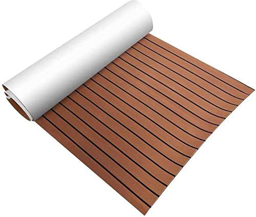 Ystter Foam Teak Decking Foam Flooring Faux Boat Decking Accessories Brown Black 450X2400X6mm