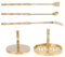 5 Stücke Messing Räucherwerkzeug Set - Lotus Siegel, Aschepresse, Räuchermopp, Schaufel Und Löffel Für DIY Weihrauch Herstellung, Yoga, Meditation Und Heimduft