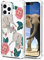 CAROKI Clear Case for iPhone 12 Pro Max,Shockproof Transparent Bumper Cover Soft Silicone Rubber TPU Bumper Clear Cover Phone Case with Leaf Pattern for iPhone 12 Pro Max-Elephant