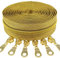 MebuZip 9 m goldfarbenen endlos Reißverschluss Meterware Reißverschluss Nylon 6mm-Spirale + 25 Nonlock-Zipper für Taschen Deko DIY Basteln Nähen (Goldfarbenen Goldfarbenen)