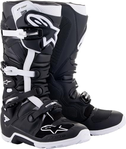 Alpinestars Tech 7 Enduro Drystar Stivali Motocross (Black/White,11 (45.5))