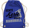 Turnbeutel Rucksack - WM 2023 Trikot Ersatz - Echte Kerle spielen Handball schwarz / grau - Unisize - Royalblau - handballer geschenk em fans 2022 fan sprüche geschenke spruch kinderturnbeutel