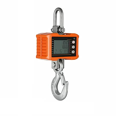 Balance de grue numérique Balances de grue numérique 1T 5T avec télécommande Mini balance outils de Gadgets de précision for crochet de suspension industriel Affichage LCD ( Color : 1000KG Orange , Si