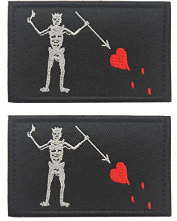 Blackbeard's Pirate Flag Abzeichen von ZXRSJBL - Moral Patch, Stoff Abziehbild