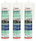 3x dubaust SAS24 Sanitärsilikon elastisch dauernassbeständig schimmelresistent Bad Küche Dusche Feuchträume 310ml Kartusche (transparent)