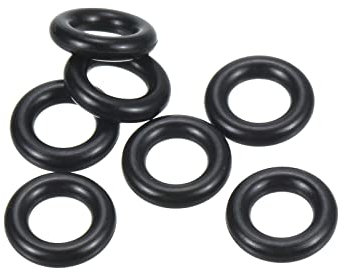 PATIKIL 100 Stück Dichtungsringe O-Ringe Gummidichtung 12mm AD 7mm ID 2.5mm Dicke Nitrilgummi Unterlegscheibe Dichtungssatz Gummischeiben für Auto Klimaanlage Wasserhahn Rohr Schwarz