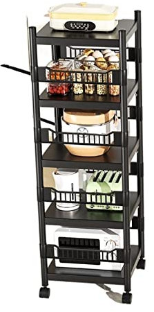 Mikrowellenherdgestell Küchenspalten-Aufbewahrungsregal, Boden-zu-Boden, mehrschichtiges multifunktionales Topf-Aufbewahrungsregal, Mikrowellenherd-Aufbewahrungsregal, Haushalts-Aufbewahrungsregal Auf