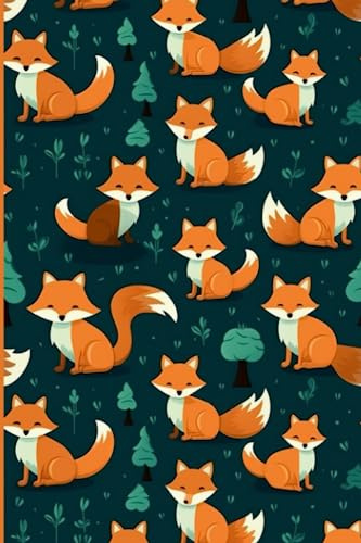 Cute Foxes Notebook | 160 pages, 6x9 inches, lined