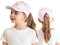 Cysocool Kinder Pferdeschwanz Baseballkappe 3-8 Jahre Mädchen Jungen Golf Visor Basecap Hut Sonnenblende Hut UV-Schutz Schirmmütze Sommermütze Junior Sommerhut Tennis Kappe Sonnenhut Visier UPF 50+